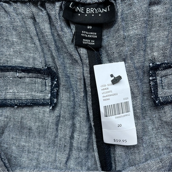 Lane Bryant Women’s Cropped Pants Blue White 20 - Picture 5 of 10